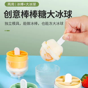 Ice Ball Mold Household Round Ice Cube Ice Tray Creative Lollipop Ice Cream Ice Cream Ice Box Small Popsicle Model