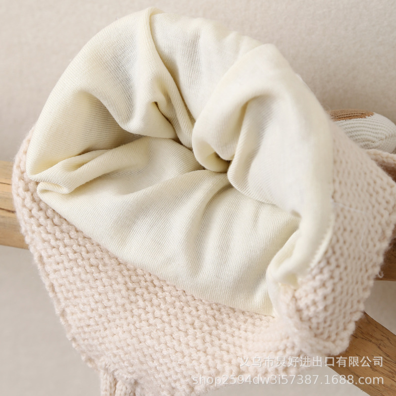宝宝帽子冬季保暖防风毛线帽韩版婴幼儿针织套头帽冬天儿童护耳帽|undefined