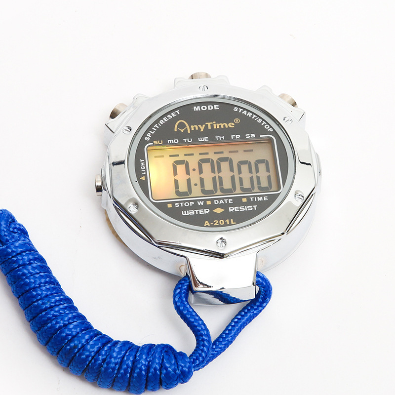 A-201L Multifunctional Sports Timer Sports Waterproof Chronograph Stopwatch Fitness Swimming Referee Timer