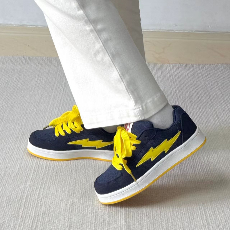 35 - 43in azules ocultos zapatos de pan de relámpago para hombres y mujeres 2026 pareja de skate casuales 2026 primavera nueva
