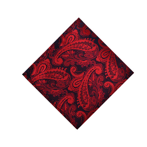 Fashionable temperament men's new square scarf retro square suit chest scarf red white striped suit pocket scarf