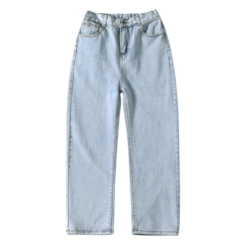 Pantalones vaqueros rectos marca de moda masculina ins pantalones casuales sueltos estilo coreano Pantalones anchos de moda estilo de Hong Kong pantalones de papá del todo fósforo