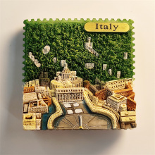 意大利首都罗马地标梵蒂冈旅游纪念手工彩绘装饰磁性冰箱贴伴手礼