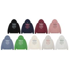 24春韩小众同款WAIKEI线条三只小狗连帽宽松圆领卫衣潮情侣款