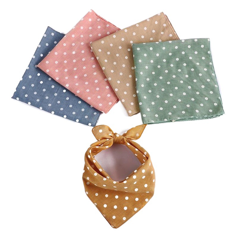 Korean version of polka dot printing children's small square scarf boys and girls baby scarf foreign trade Amazon explosions pet scarf