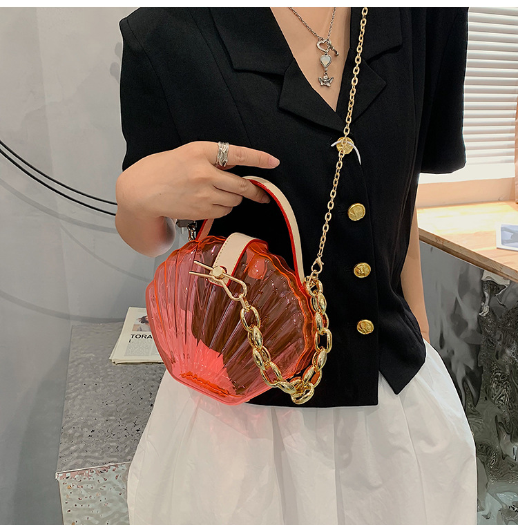 Wholesale Transparent Jelly Color Shoulder Shell Bag Nihaojewelry display picture 4