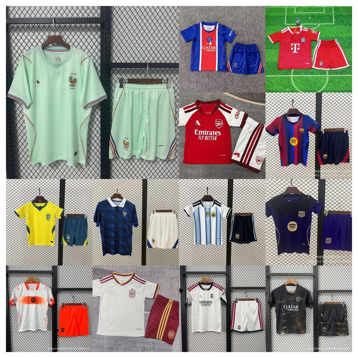 2026 World Cup Football Uniforms Spain England Kidsren's Jerseys 2627 Football Uniforms Paris Real Madrid Arsenal
