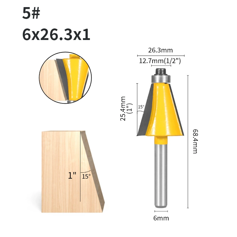 3-piece set of bevel angled knife high-grade bevel edge knife bevel blade woodworking milling cutter 15 degrees 22.5 degrees 30 degrees bevel angle knife
