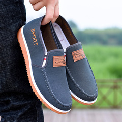 Old Beijing cotton shoes for men, wholesale, cowhide sole, men's breathable soft bottom casual single shoes, low-top canvas shoes, board shoes
