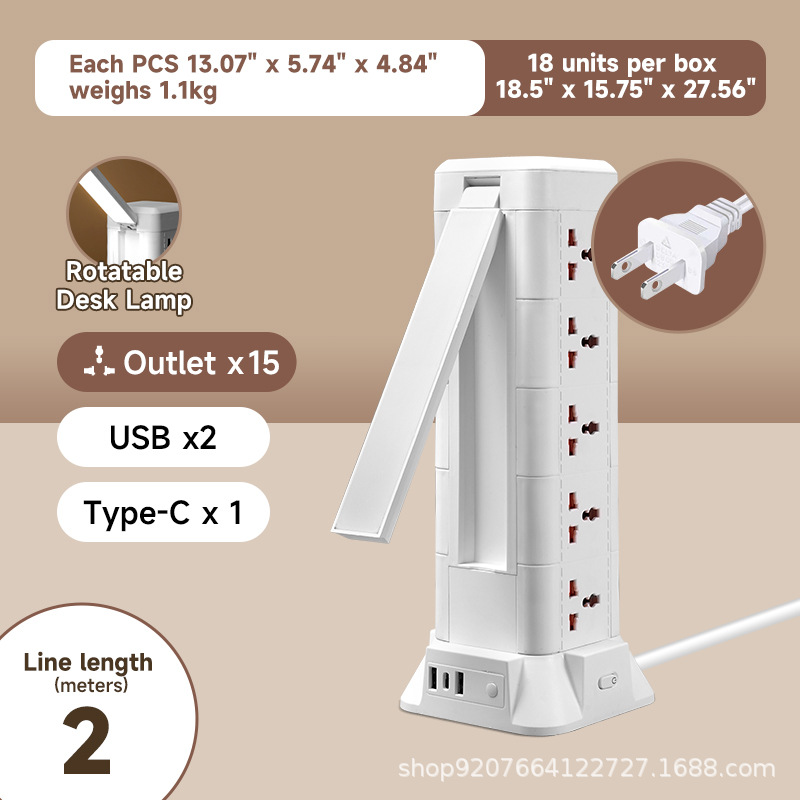 EE. UU. 2 pies-2 metros-5 capas/USB/luz nocturna