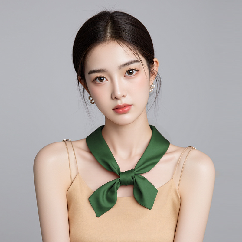 Primavera y verano de color sólido 70 bufandas cuadradas bufandas de seda de moda bufandas de mujer minimalistas bufandas profesionales bufandas