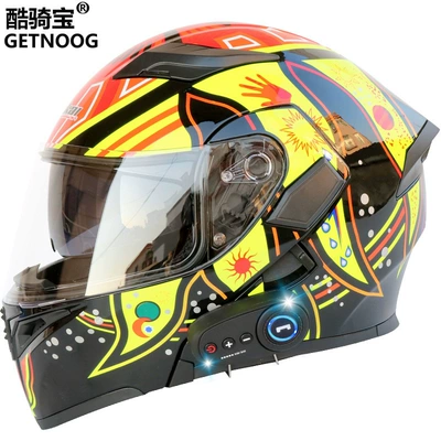 Motorcycle Safety Supplies — motorcycle helmet with FM - sun-god-with-k10-bluetooth-m
