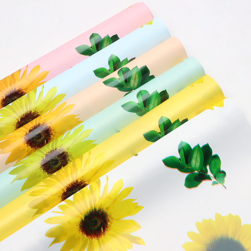Huaxi girasol flor de papel de embalaje comercio exterior transfronterizo al por mayor flor de papel diy ramo de flores materiales de flor