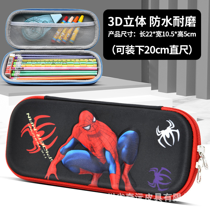 EVA papelería caja de lápices 3D tridimensional de doble capa de gran capacidad de dibujos animados niños estudiante impermeable resistente al desgaste LOGOTIPO conjunto Premio