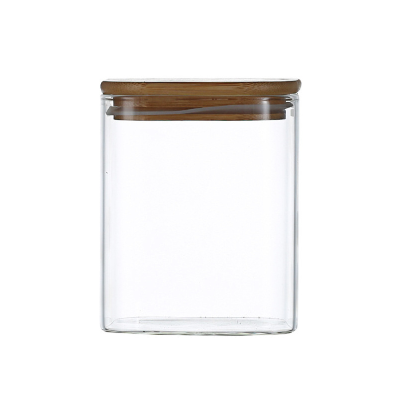 Simple Style Style Simple Style Solid Color Wood Glass Storage Container Box