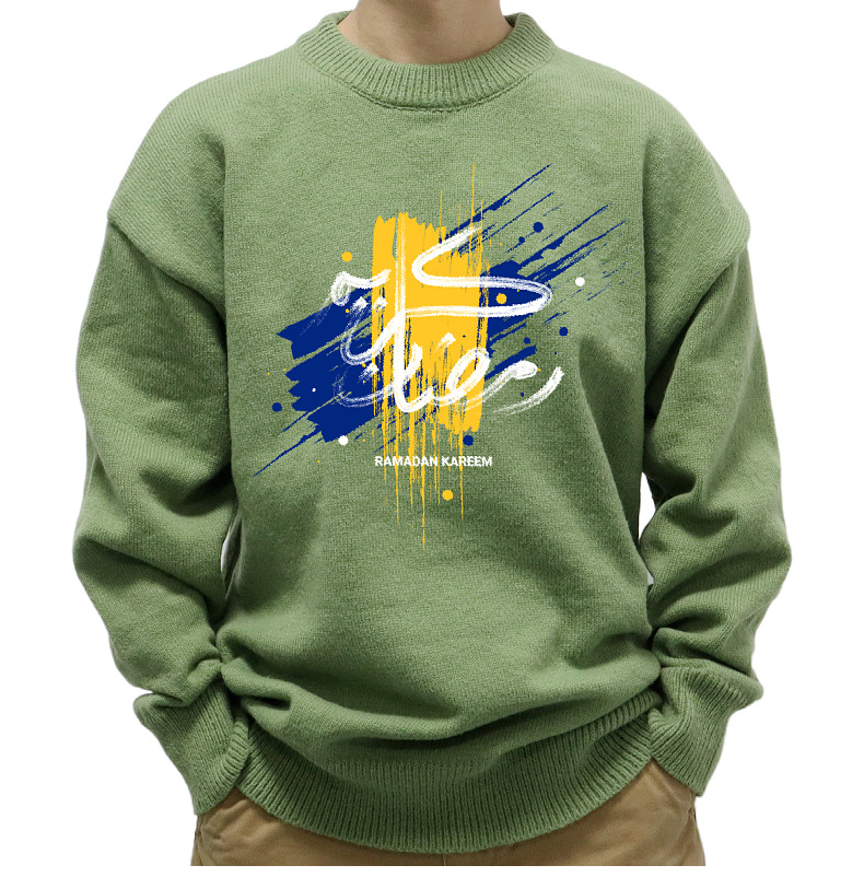 New Men's European Autumn Winter Loose Knitted Sweaters Y2K Style Printed Pullover Sweaters for Men Tops_voghion.com
