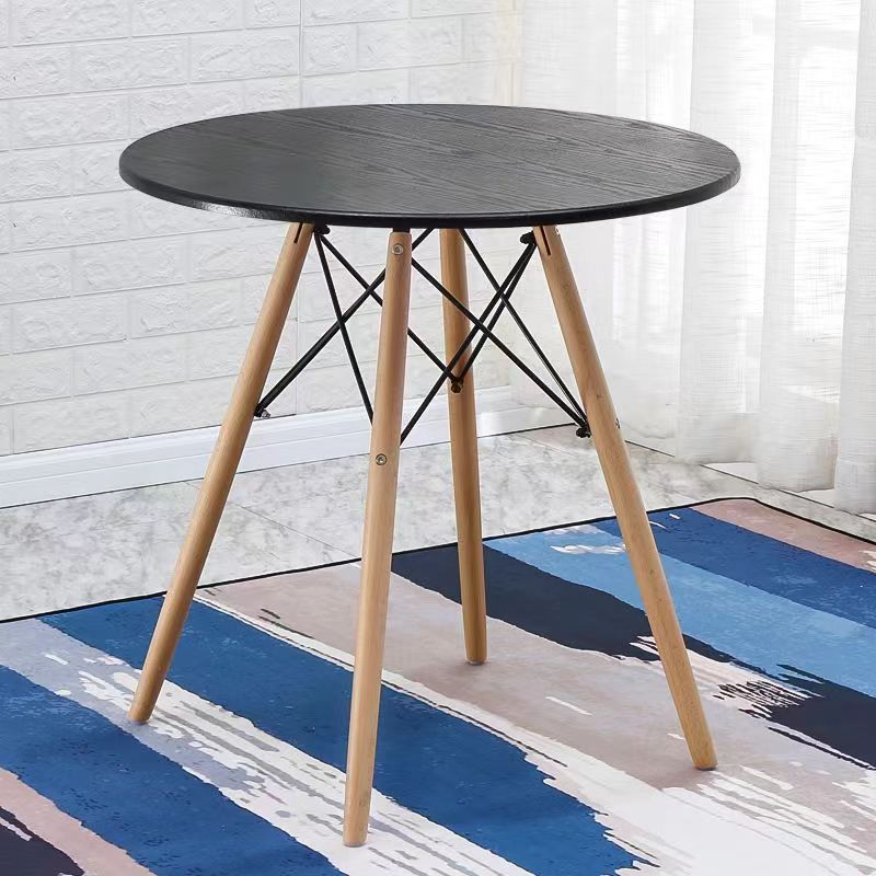 Mesa de comedor redonda para el hogar, mesa de negociación de recepción de café, moderna, sencilla, de lujo, accesible, para apartamento pequeño, mesa redonda pequeña Eames