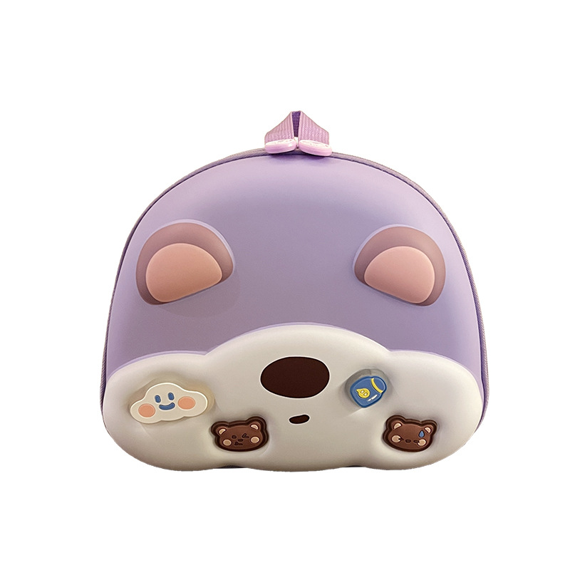 Mochila escolar para niños de jardín de infantes, caricatura lindo oso, mochila para niños y niñas, mochila para niños con cáscara de huevo.