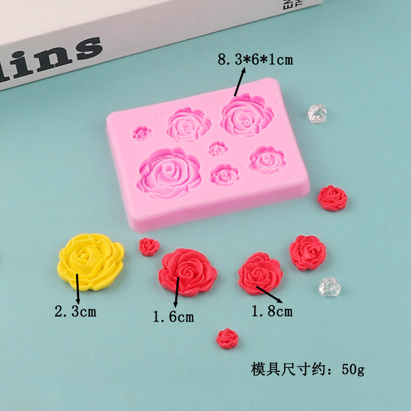 Molde de pastel rosa fondant silicona molde pastel decoración pastel molde seco ritmo hornear herramientas al por mayor