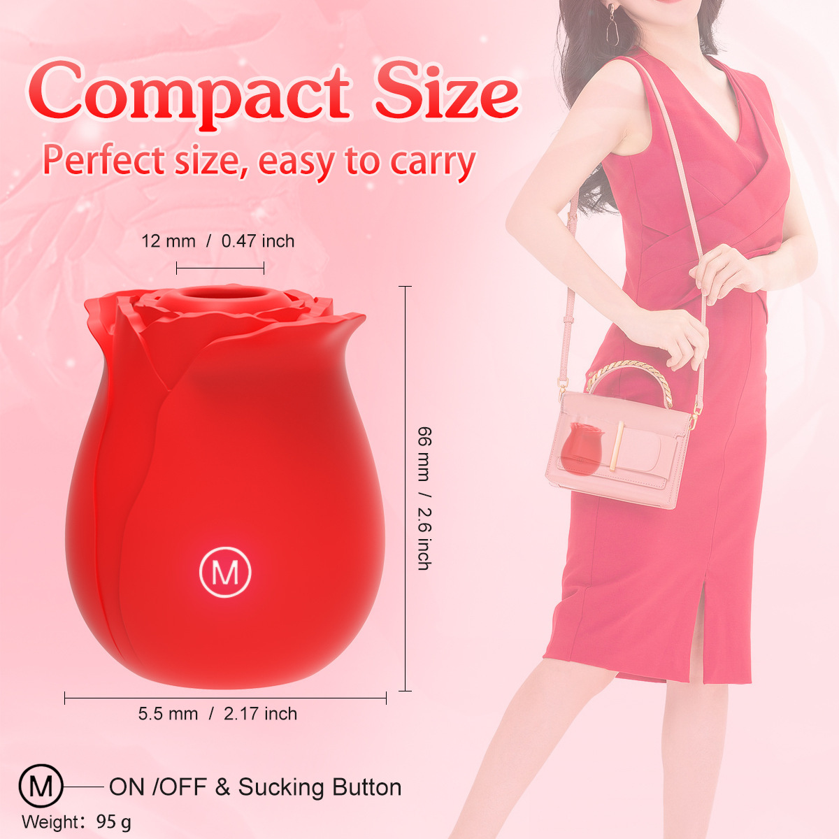 Rose-shaped Single-head Suction For Women, Instant Orgasm Sex Toy, Masturbation Erotic Adult Product, Female Vibrator_voghion.com