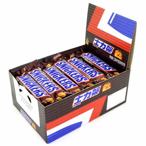 Snickers Peanut Sandwich Chocolate 51g*24 Candies Supplement Energy to Sweep Hungry Internet Celebrity Zero 35g