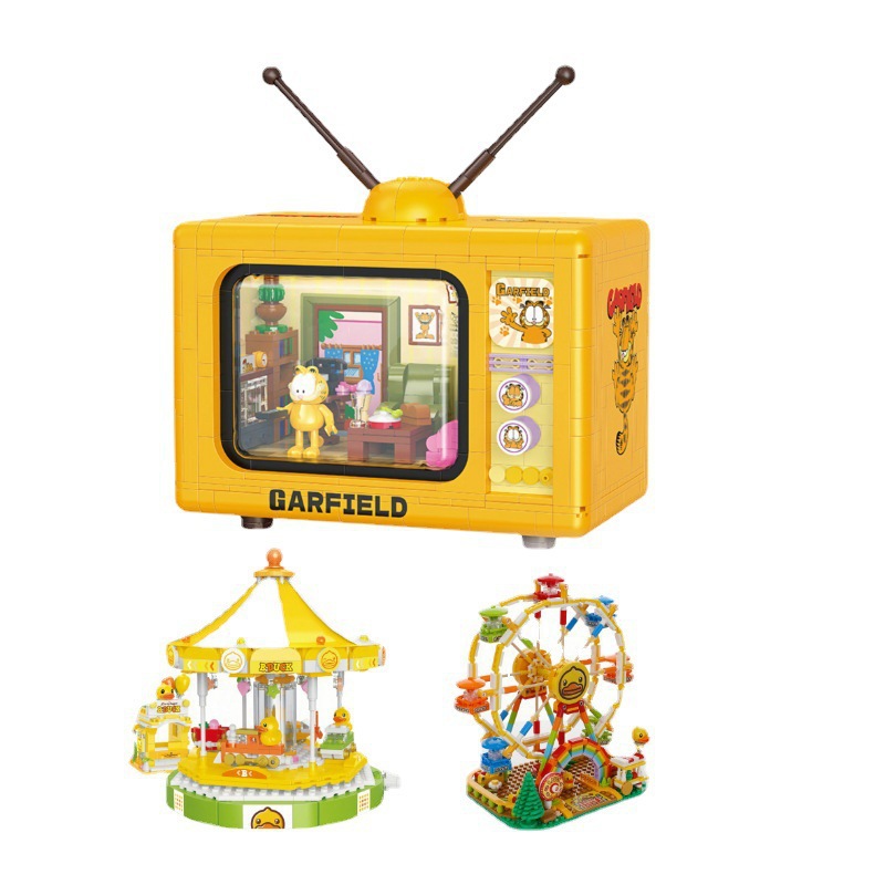 Belodi 21073 - 21074, rueda de montaña carrossel creativo modelo de decoración de bloques para niños Juguetes de ensamblaje