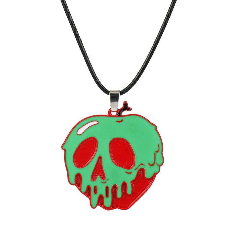 Apple, creative necklace, cartoon keychain, brooch, European style, halloween, (Physicals)