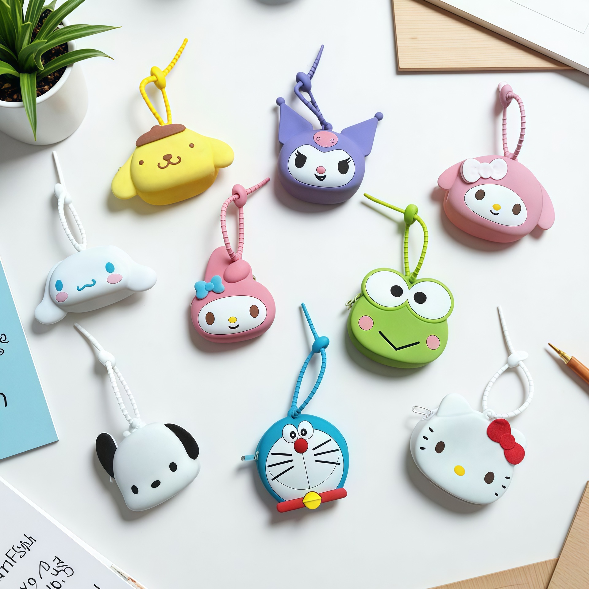 Sanrio Coin Purse Kuromi Children's Backpack Pendant Cute Cinnamoroll Key Storage Bag Girl's Bag Charm