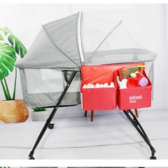 Anteyou Baby Bed 3D Hanging Bag, Toddler Bed Diaper Bag, Hook Storage Bag, Waterproof Washable Storage Bag