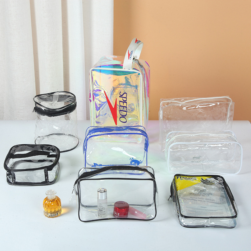 化妆品包装袋pvc透明防水护肤品套装收纳包 便携旅行拉链袋