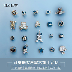 洞洞鞋配飾跨境裝飾diy復古金屬飾品鞋花可拆卸裝飾珍珠鞋扣配件