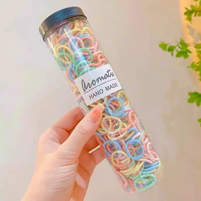 Color dopamine children's thumb hair band Saç üçün rezinlər - 2-color-thread-small-ring-300-root