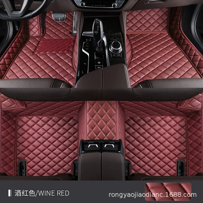 foot mat dirt-resistant floor mat car – Modelə uyğun ayaqaltı - single-layer-xpe-foot-pad-wine-red