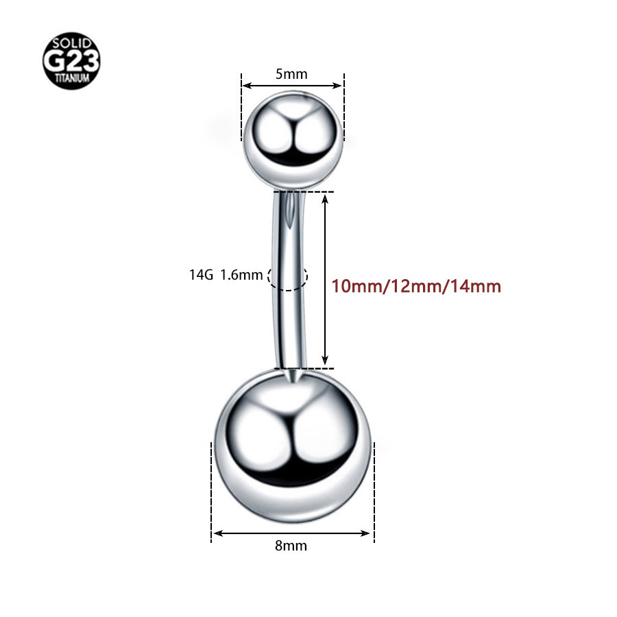 Titan Piercing Bauchnabelpiercing Mit Doppelstein Aus Titan_voghion.com