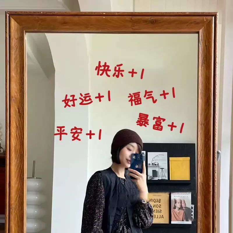 新年祝福愿望墙贴 春节日气氛拍照镜子装饰玻璃门橱窗柜子门贴纸