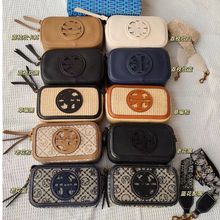 跨境爆款TB女包2025新款老花复古相机包欧美单肩百搭斜挎小方包