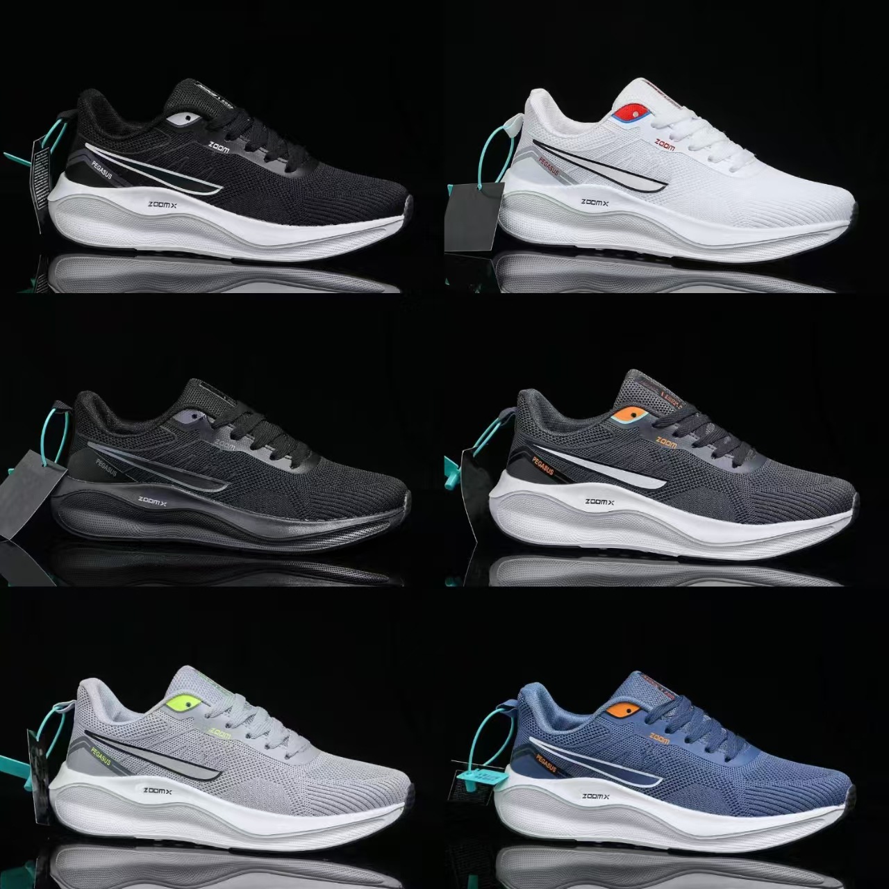 Fashionable Lace-Up Design Fly-Knit Jogging Shoes for Men, New Casual Versatile Sports Shoes for Men, Non-Slip Mesh Outdoor Shoes