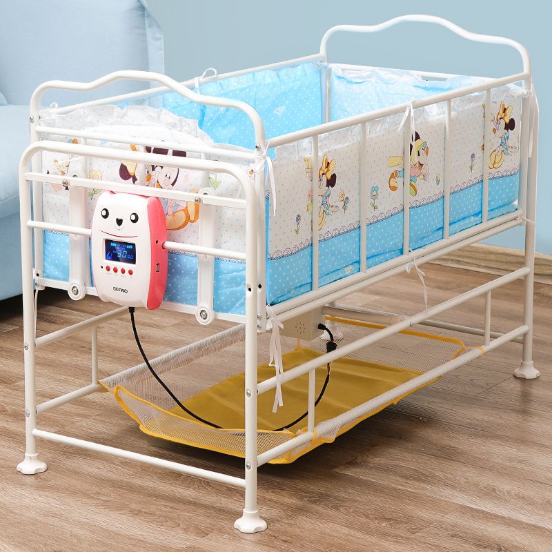 Baby Cradle Bed, Electric Rocking Bed, Iron Bed, Smart Baby Bed, Children's Bed, Multi-Functional Baby Bed