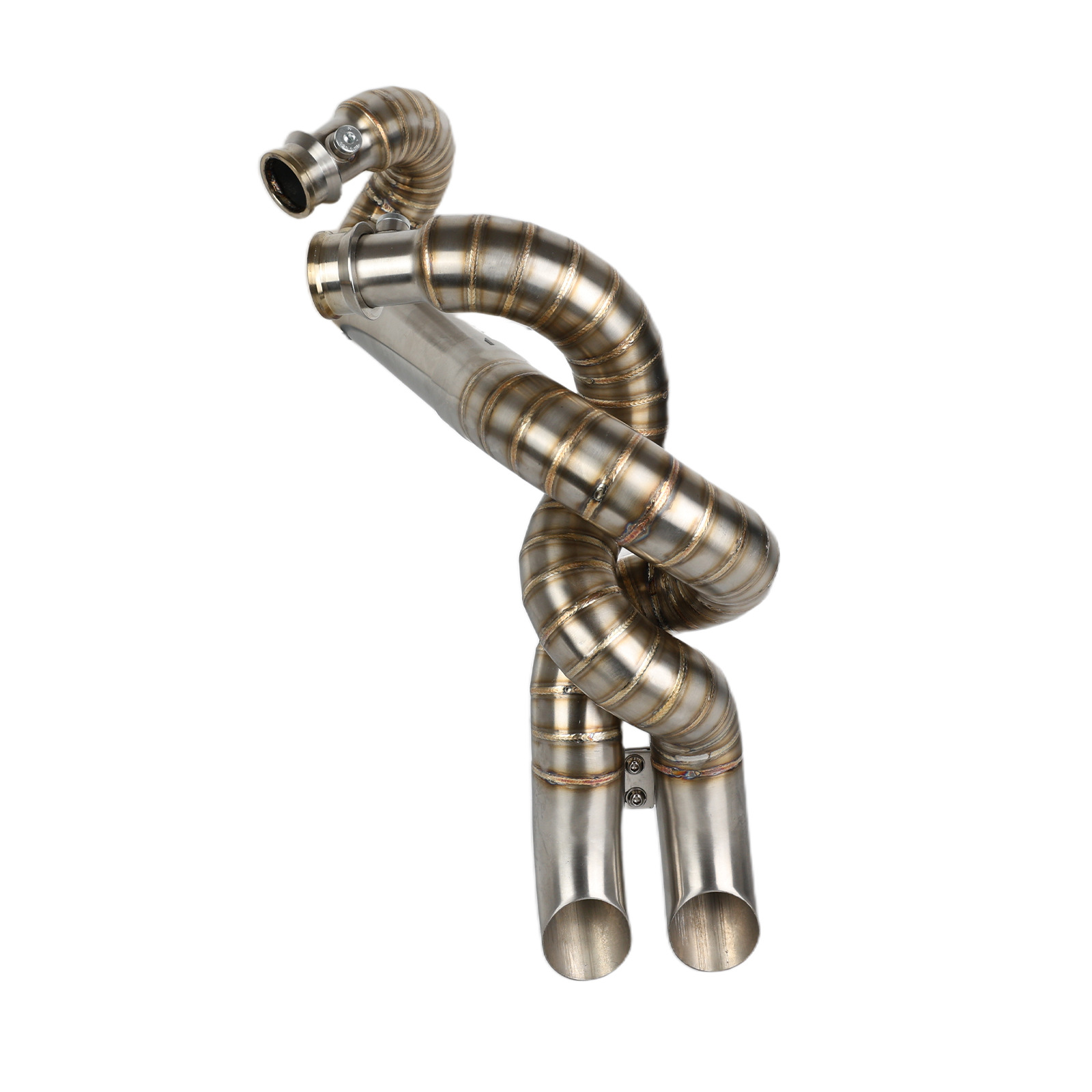 Suitable for Triumph Bobber Modified Retro Motorcycle Twist Exhaust Pipe Stainless Steel Exhaust Pipe Front Exhaust