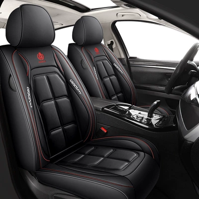 Cross-Border Foreign Trade Amazon All-Inclusive Seat Cover Full Leather Abs Car Seat Cushion Main and Passenger Seat Cover Four-Season Universal Cushion (Universal seat cover) - black-single-seater