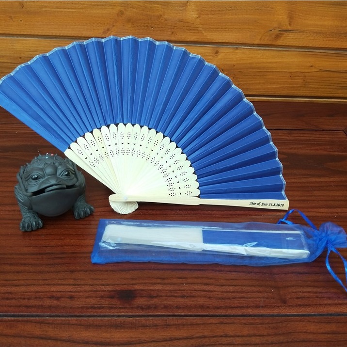 En stock ventilador llano transfronterizo con traje de gasa traje de ventilador plegable traje de baile blanco traje de ventilador de la boda regalo de retorno