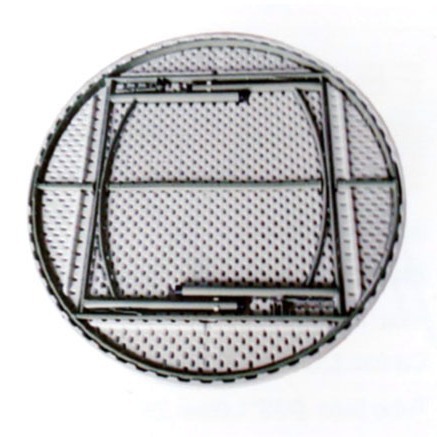 Mesa plegable redonda de plástico para exteriores, mesa de comedor portátil para ocio y hogar