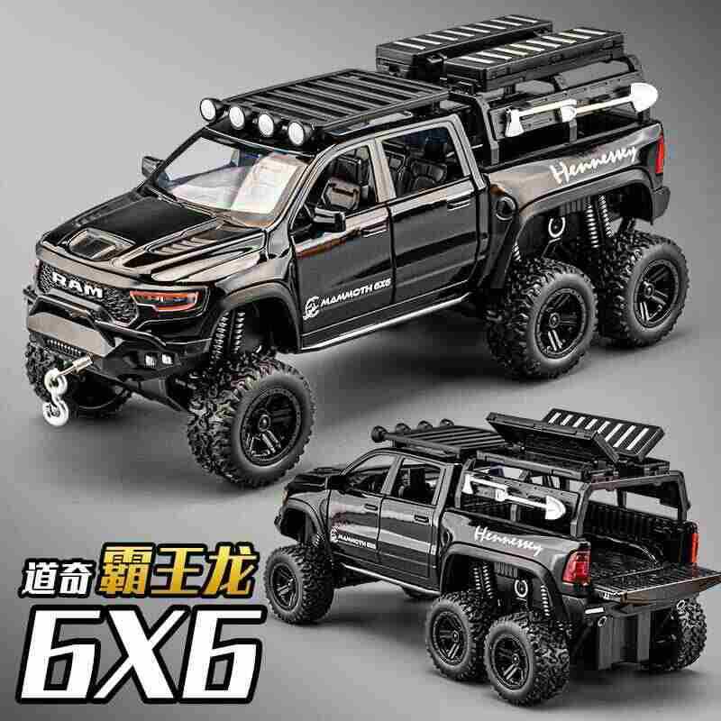 1:32六輪マンモス合金車模型模擬ピカピカオフロード車置物子供玩具自動車卸売り|undefined