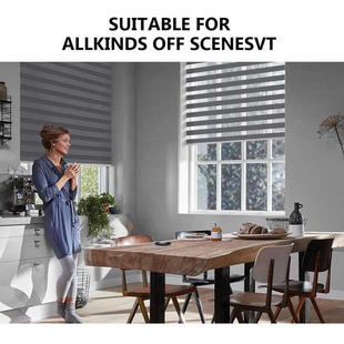 Customized Cordless Double-Layer Zebra Blinds, Blackout Curtains, Sunscreen Soft Gauze Curtains, Bathroom Offices, Wholesale Cross-Border Supply
