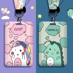 Student Campus ID Cover with Lanyard Factory Brand Protective Cover Hard Bus Work Pass Meal Card Access Card Cover Wholesale