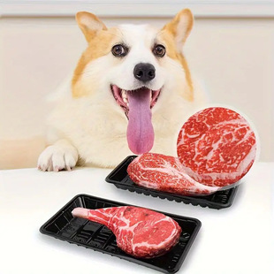 Cross-border Explosions Pet Voice Toy Simulation Tomahawk Steak Bite Resistant Built-in Voice Cat Dog Pet Toy
