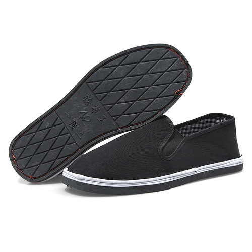Factory direct sales old Beijing cloth shoes men's comfortable black cloth shoes handmade training shoes casual shoes traditional black cloth shoes