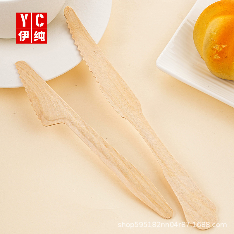 Cuchillo de madera desechable cuchillo de madera cuchilla