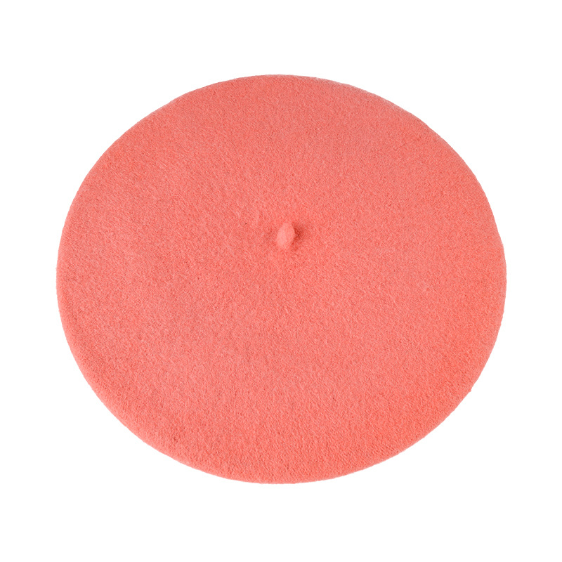 Unisex Wool beret Autumn-winter vintage woolen painter's hat Winter hat Lady's bud hat_voghion.com