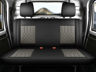 Modelə uyğun (Original) oturacaq örtükləri — Double-Row Single-Row Seat Cushion, Cargo Van - black-and-gray-all-in-the-back-row-exclusively-for-light-photo-cards